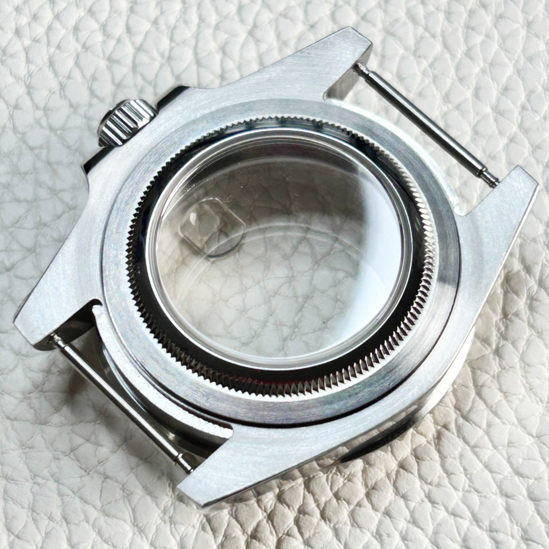 Watch Case 40mm Set Gold Ceramic Bezel For NH34 NH35 NH36 Steel Silver 20ATM Mod