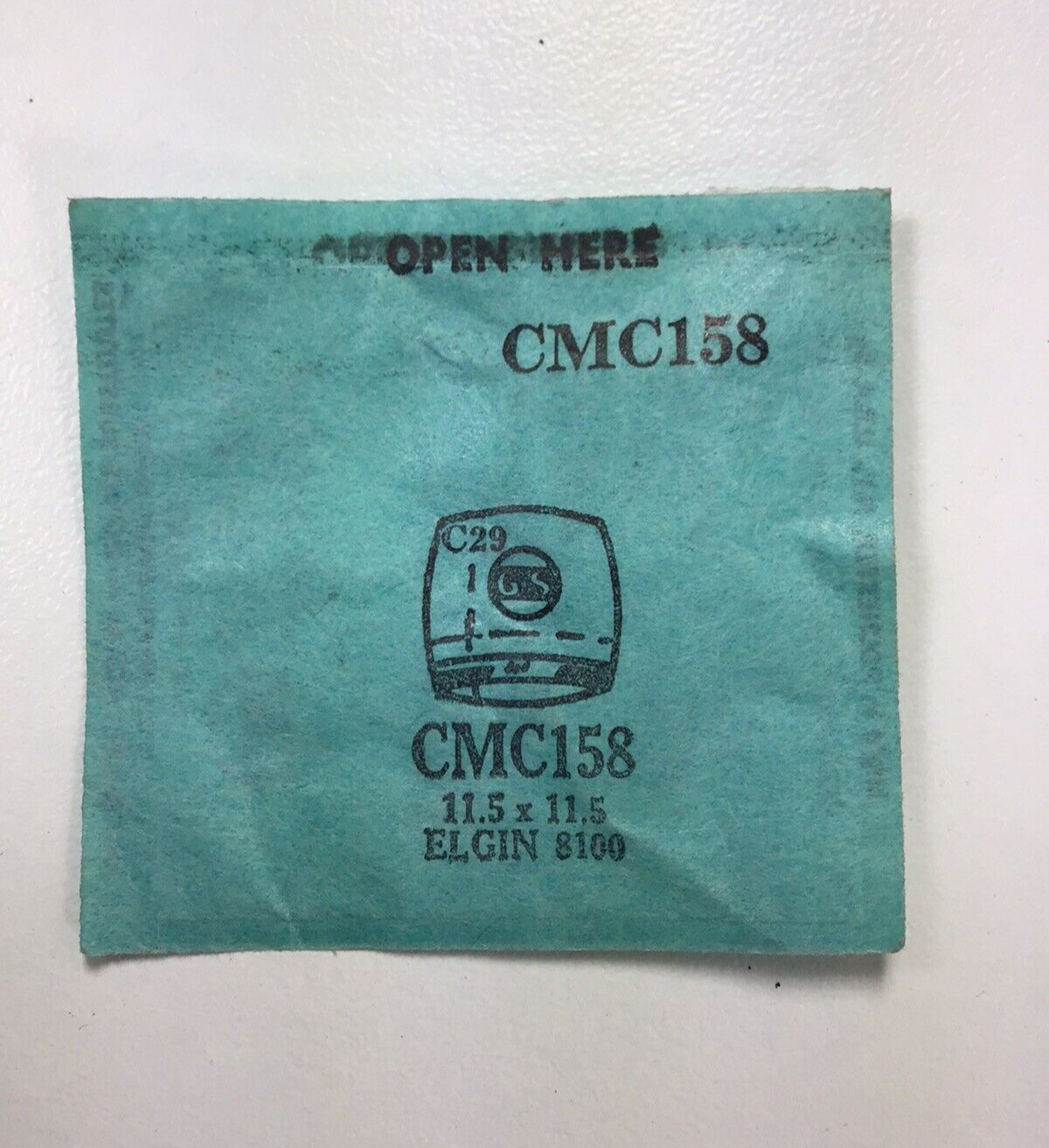 NOS G-S Watch Crystal 11.5 x 11.5 CMC158 ELGIN 8100