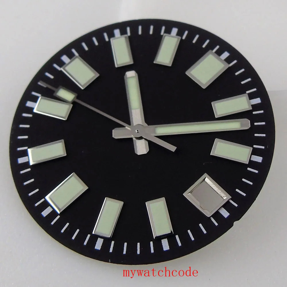 29mm Black/Grey/Blue Sunburst Watch Dial Replacement Fit NH35 ETA 2824 Miyota