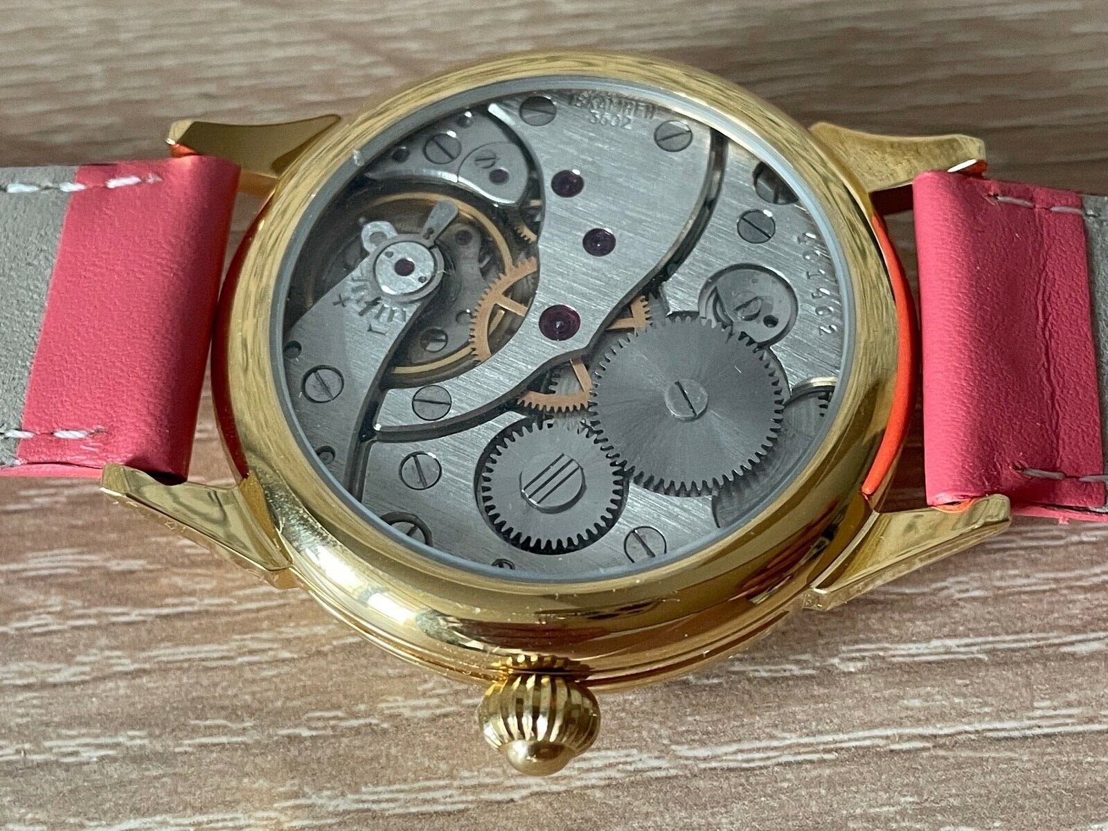MOLNIA 3602 mechanism USSR steel case nitrid titana mans wristwatch
