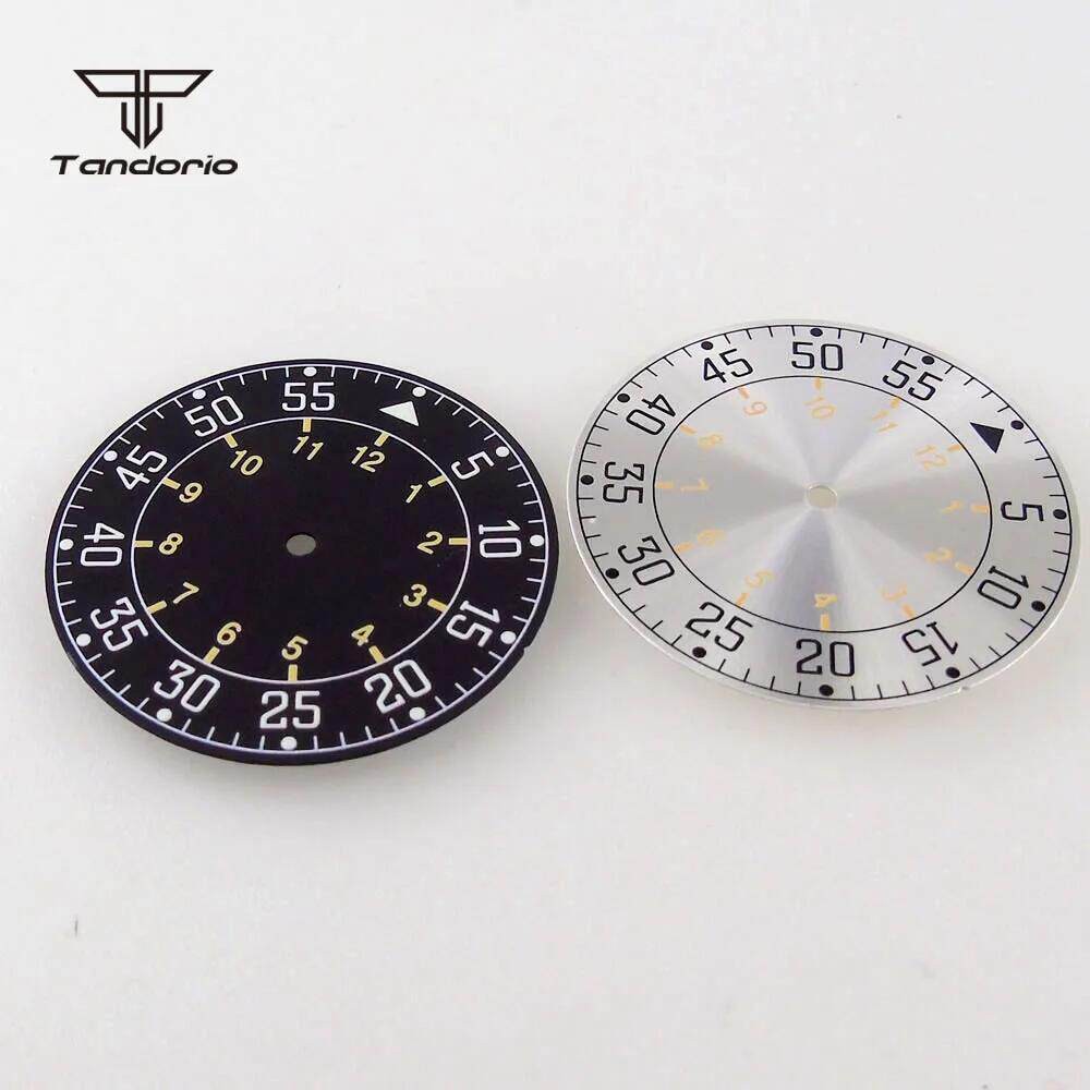 33.5mm numeral Watch Dial+Hands Green Lume for NH35 NH36 ETA2824 PT5000 Movement