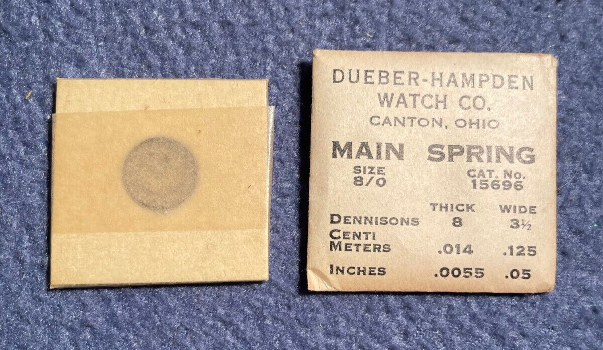 Dueber-Hampden Main Spring Size 8/0