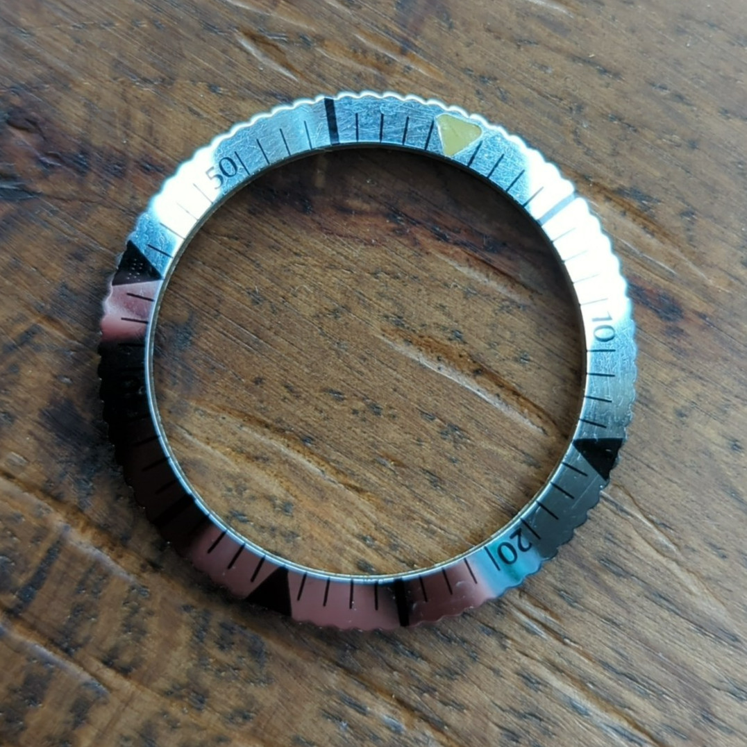 1960s Silver Divers Watch Bezel 35.5mm NOS Part (Y7)