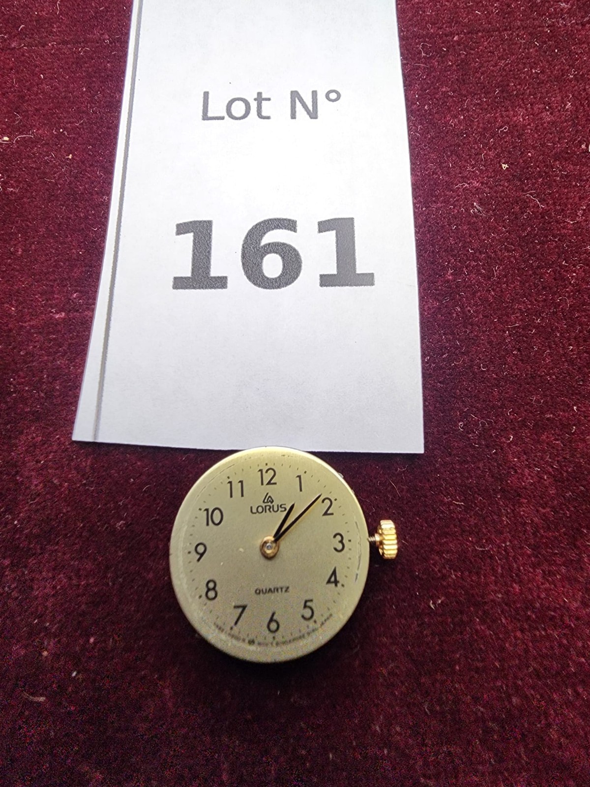 Lot 161 Lorus Quartz Watch Dial & Movement (Singapore Movement) – For Repair / P