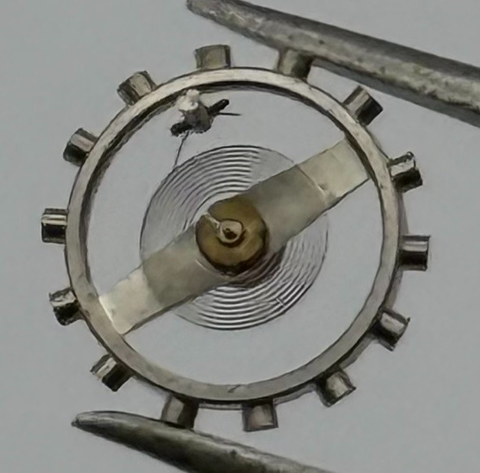 Brac 2061 Balance Wheel Complete And Spring 7¾’’’ 497 Watch Movement Parts NOS