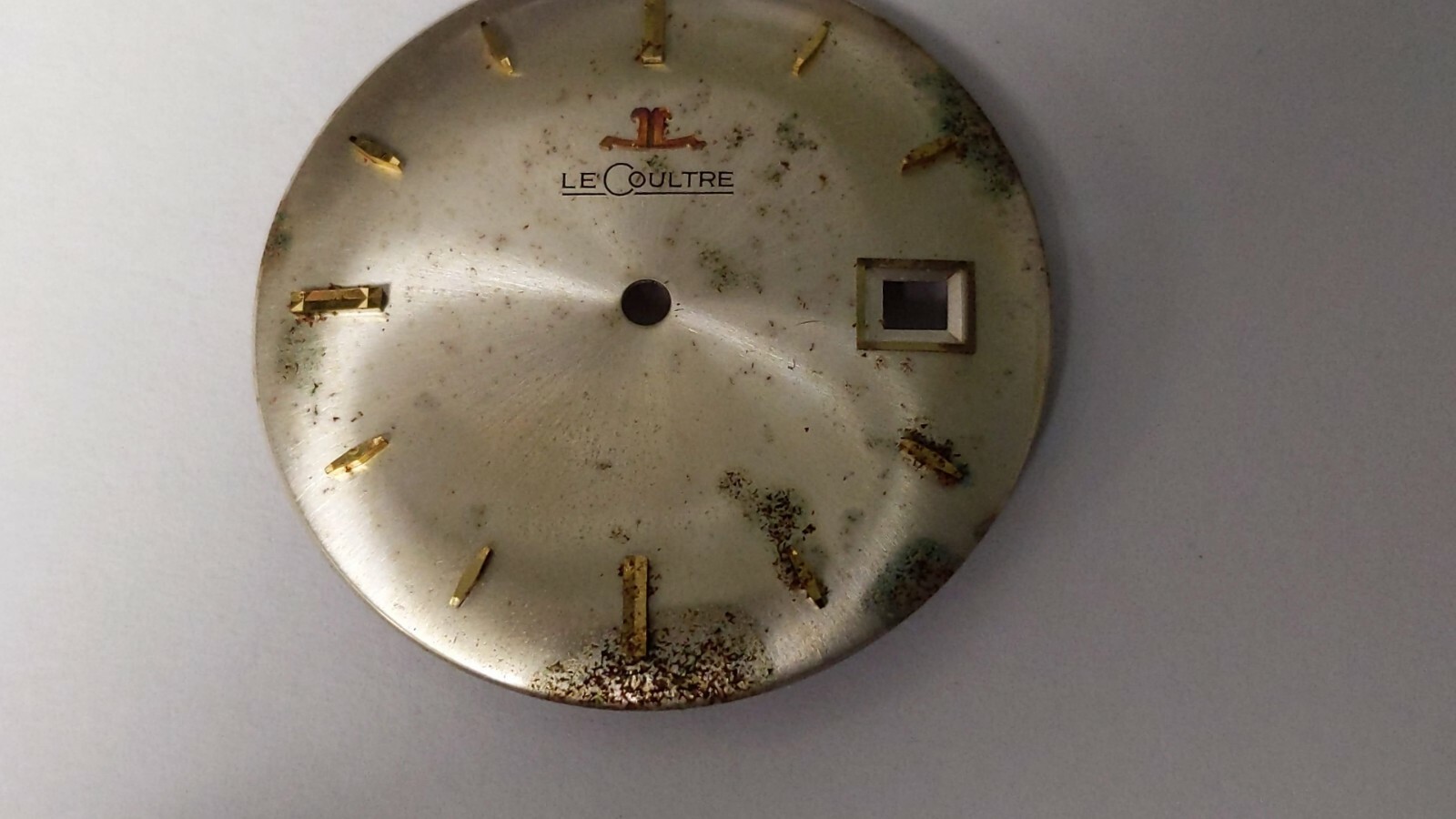 Lecoultre K866 DIAL, DATE, pre-owned genuine needs refurbish yellow with yellow