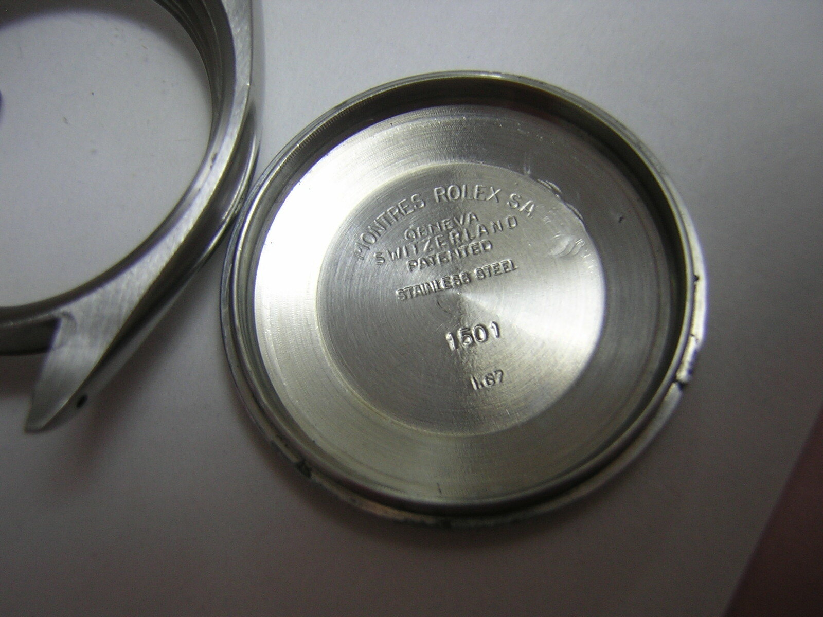 VINTAGE ROLEX OYSTER WATCH CASE REF 1500 …ALL STEEL Circa 1967..