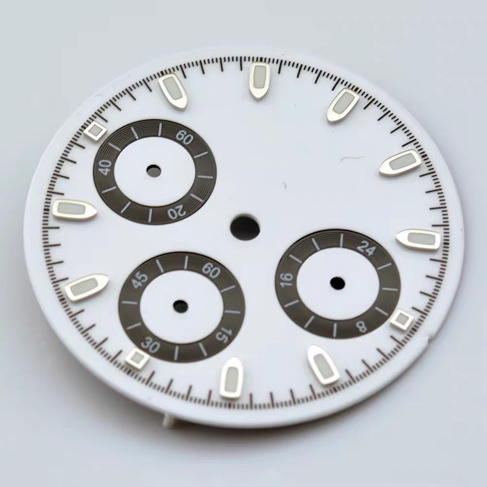 29.8 mm Luminous White Black Panda Watch Dial for Quartz Movement Vk63