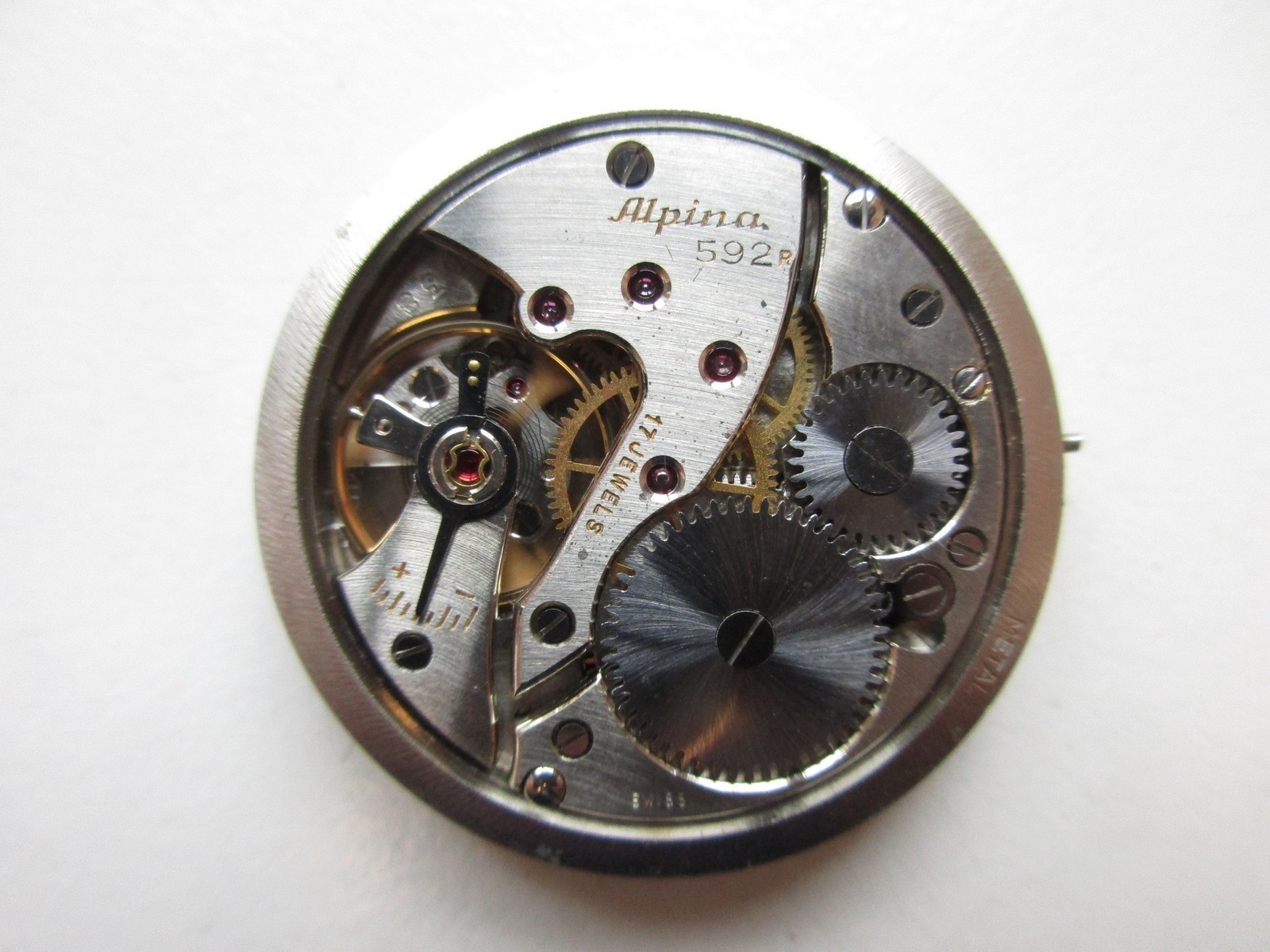 Alpina cal. 592R Swiss vintage watch movement & dial – running