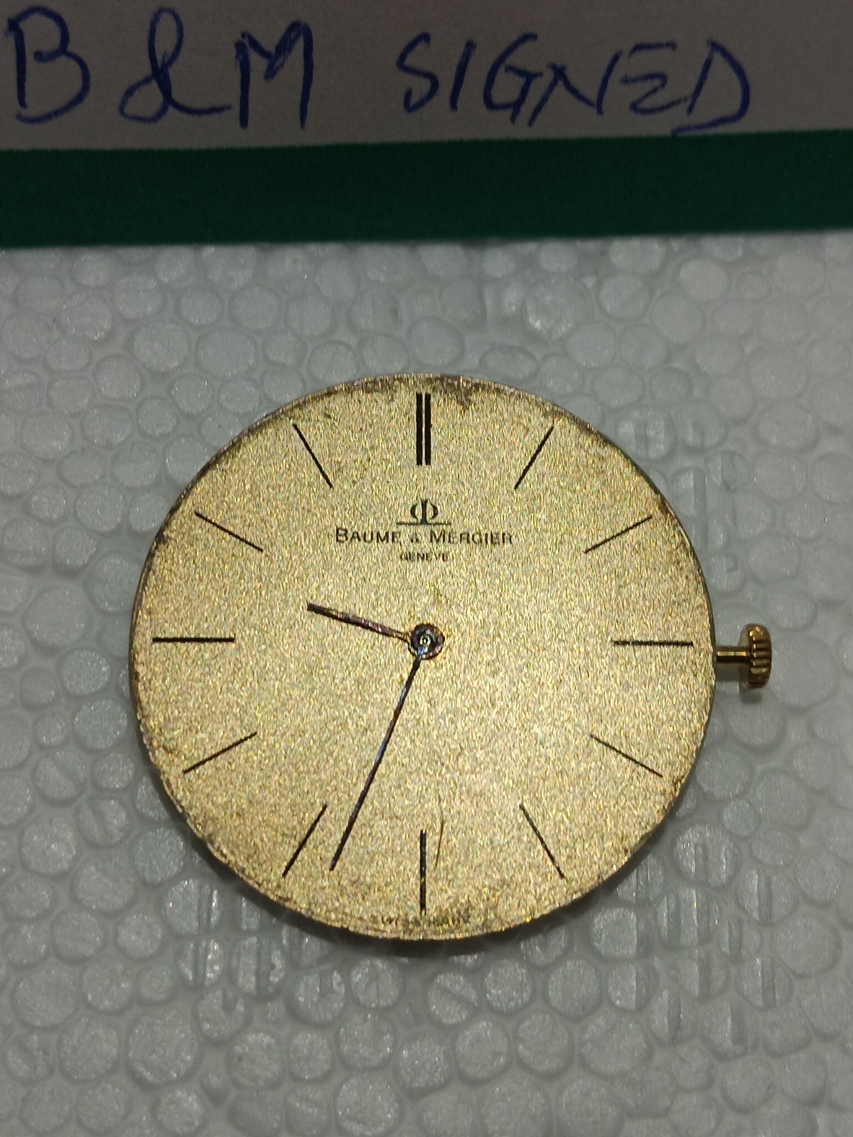 F. Piguet Movement Cal. 21, Made For Baume Mercier, w/Dial & Hands