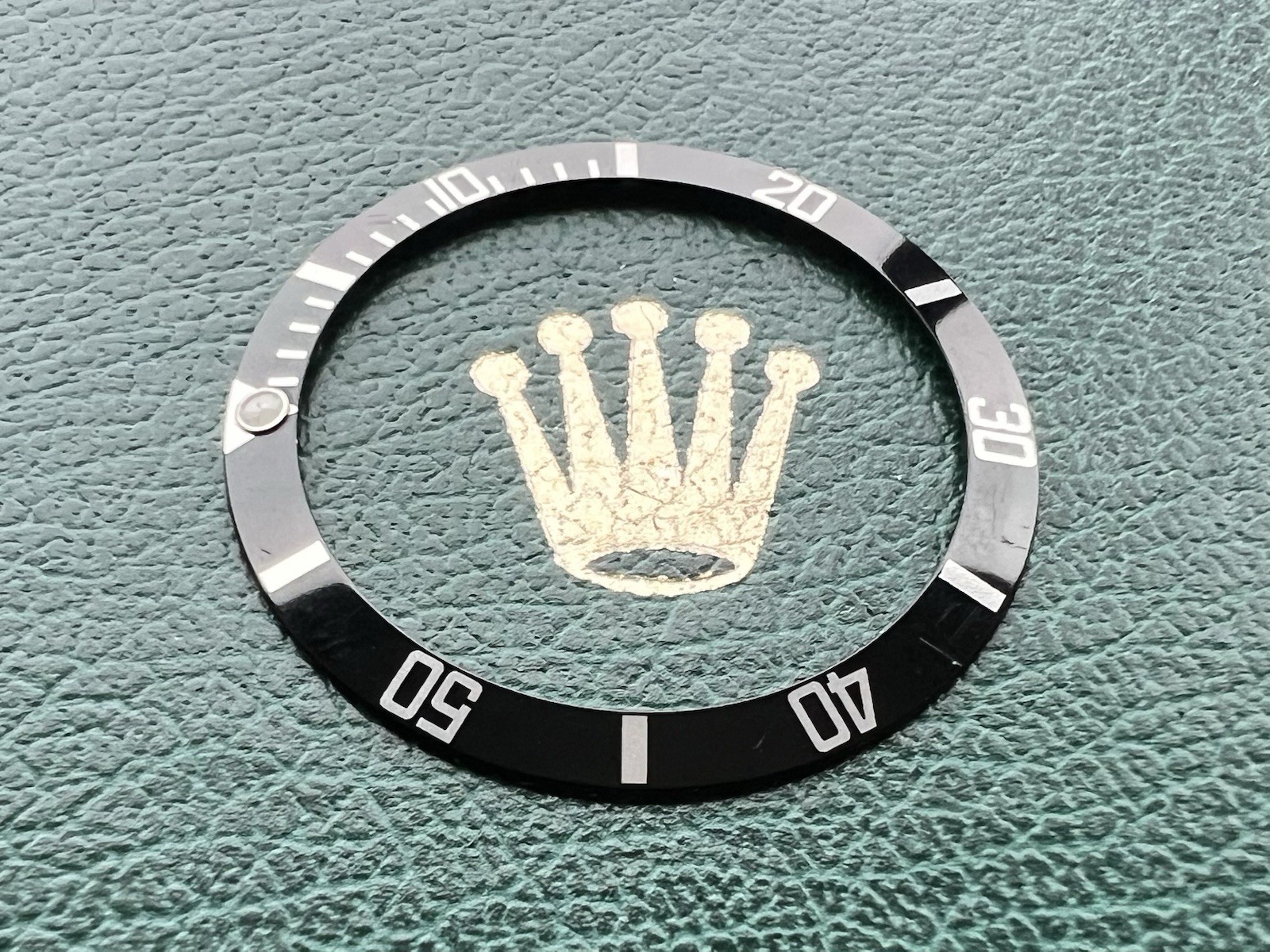 Genuine ROLEX Submariner 16610 16800 168000 “Pointed 4” Black Bezel Insert #1455