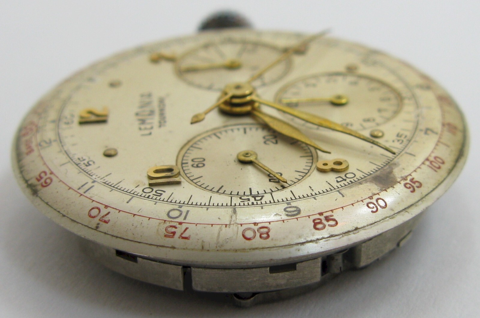 Lemania 27CHRO 321 chronograph part: movement with its dial