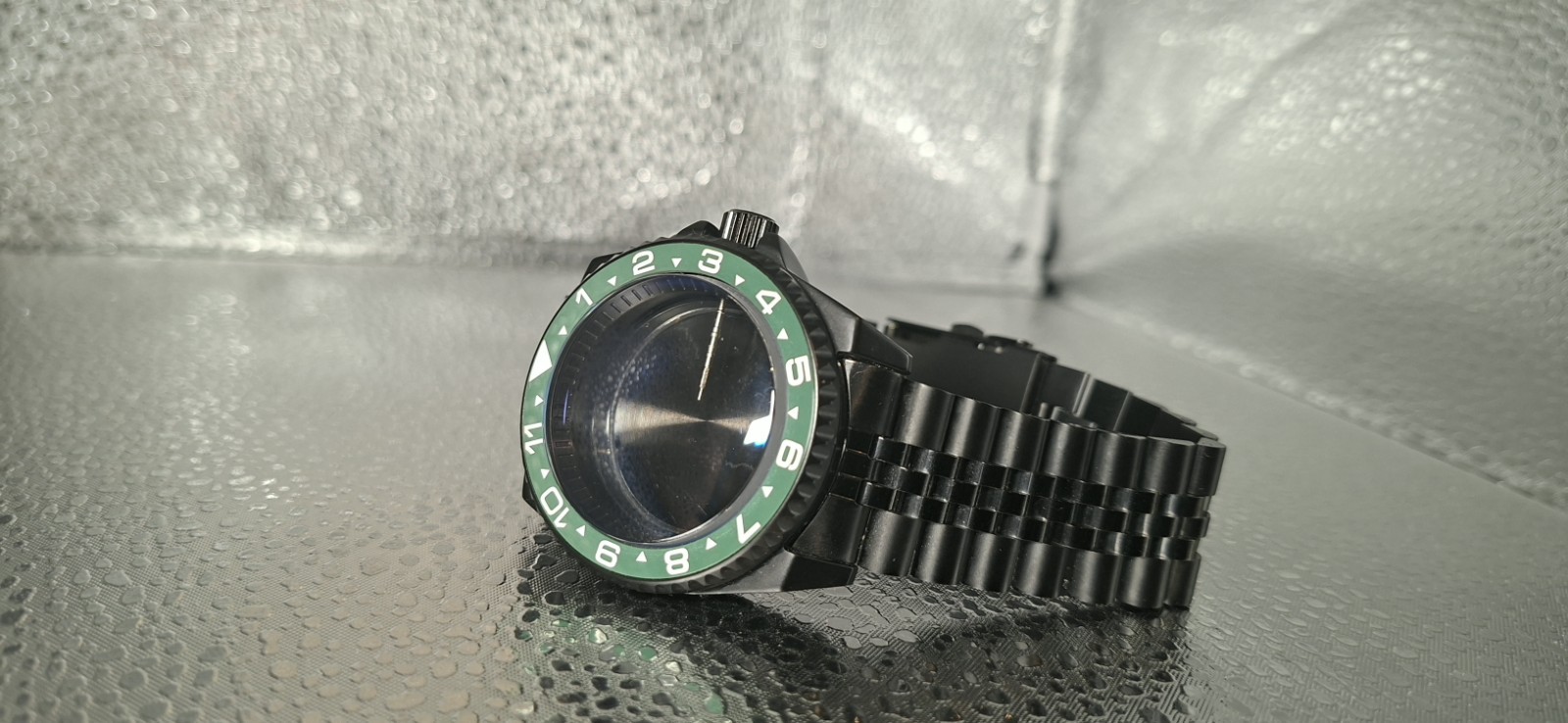 42mm Black Samurai Watch Case Bezel Fit 3.8 NH35 NH36 SKX SK SRPD