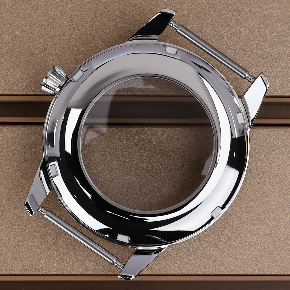 For Seiko NH34 35 36 38 Movement 40.6mm/33mm Silver Watch Cases 316L Stainless