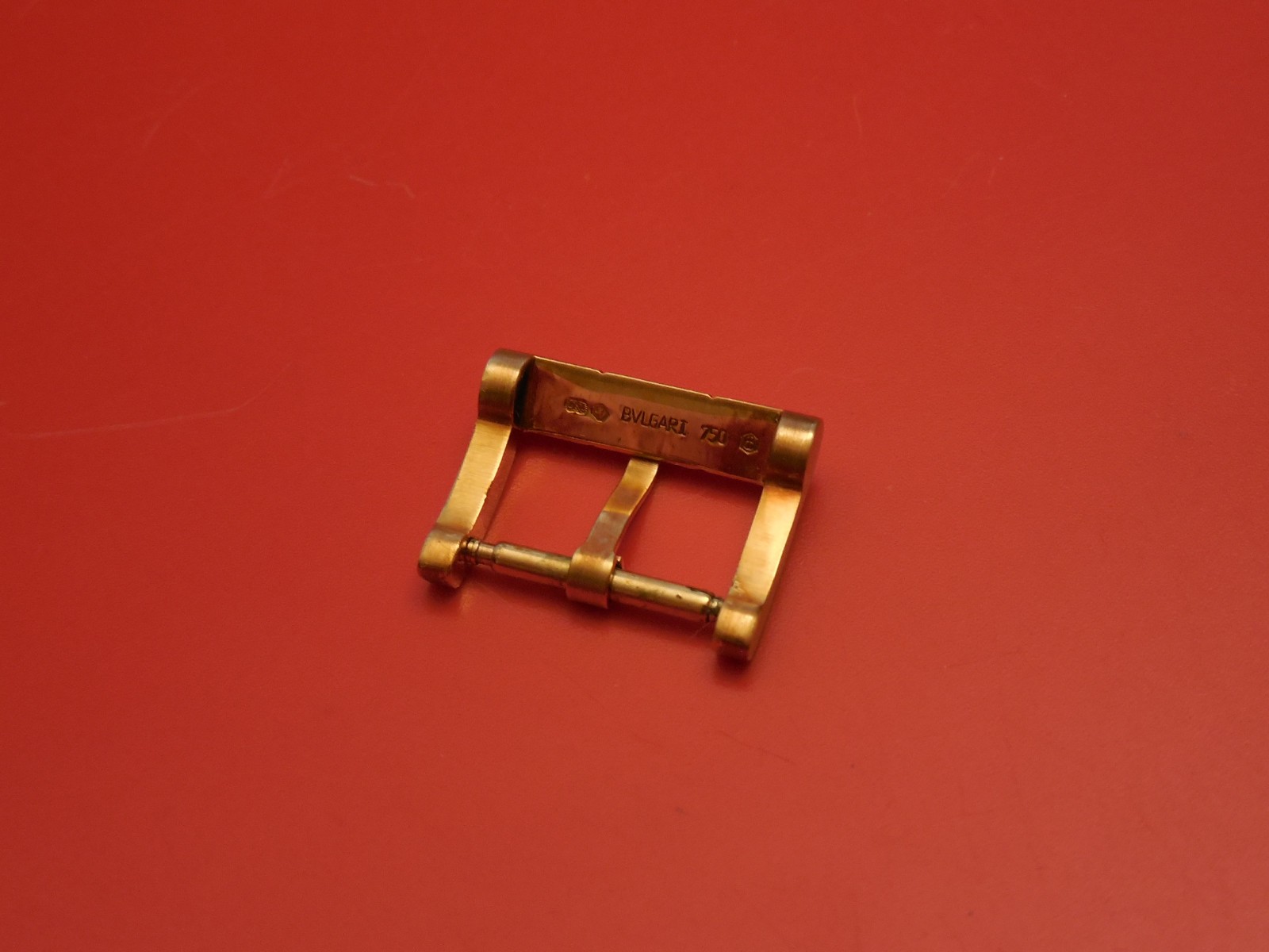 BVLGARI SOLID 18K GOLD 16MM / 20MM TANG BUCKLE FOR LEATHER STRAP BAND BRACELET