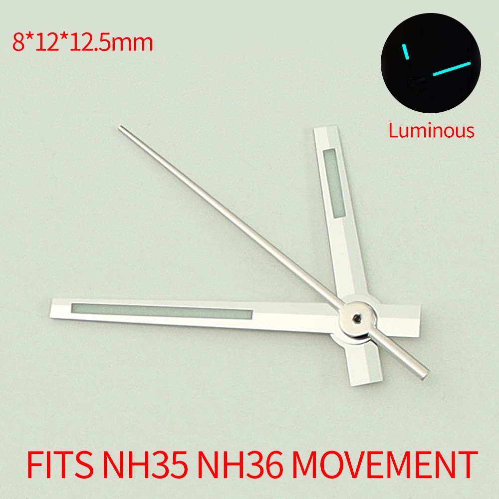 C3 Luminous 3 Hands Watch Needles For Seiko NH35 NH36 Movement