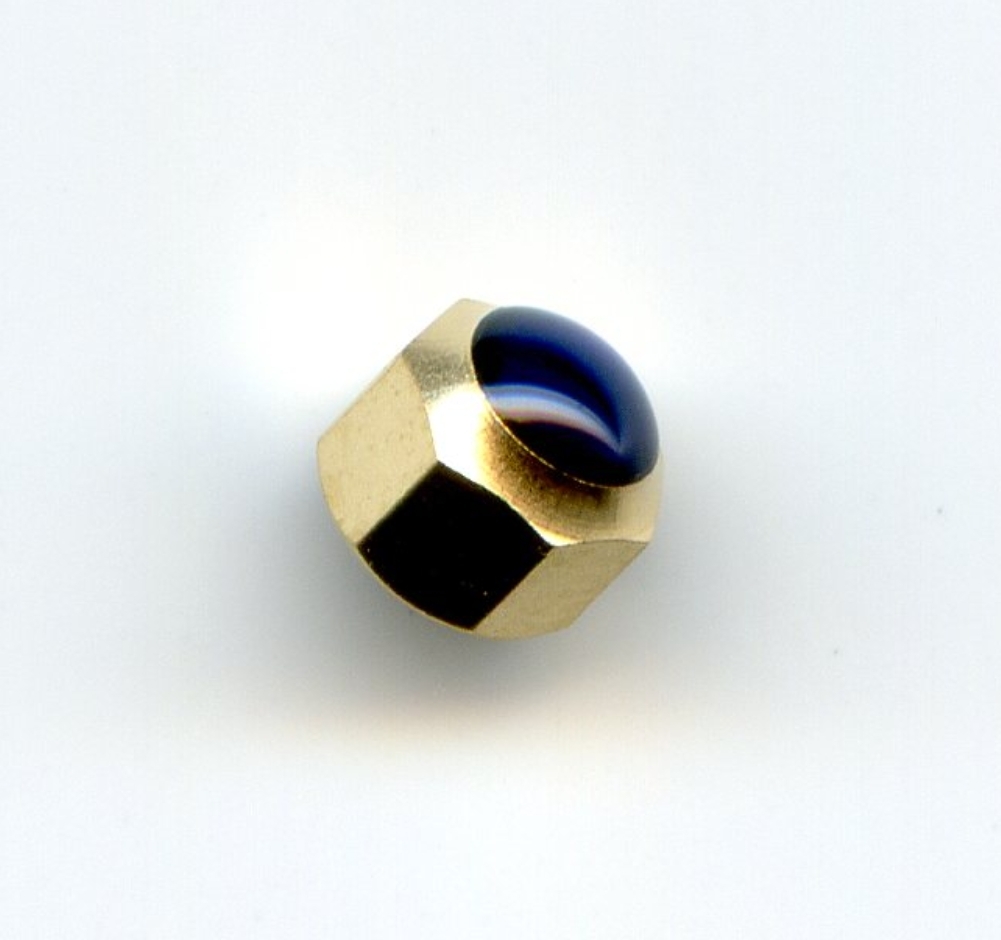 Cartier Factory Crown Yellow gold in color with blue stone ladies Matt finish