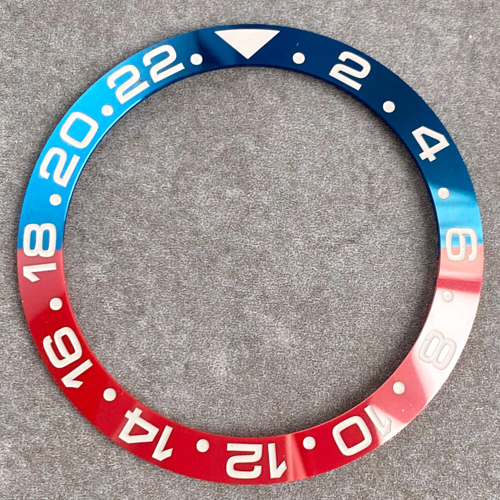 38mm Black Red Blue Ceramic Bezel Insert For 40mm SUB SKX 007 Mens Watch Bezel