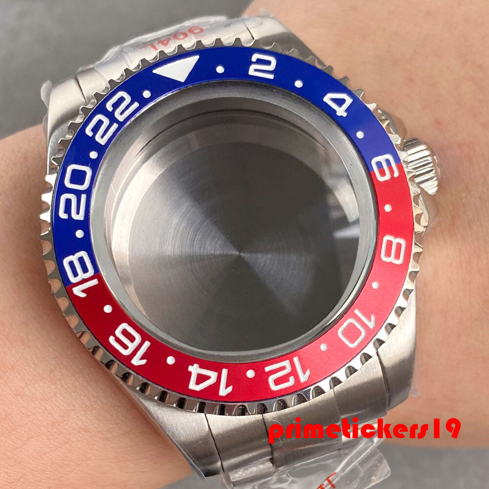 43mm Steel Watch Case Bracelet Sapphire Accessories Fit NH34 NH35 ETA2824 PT5000