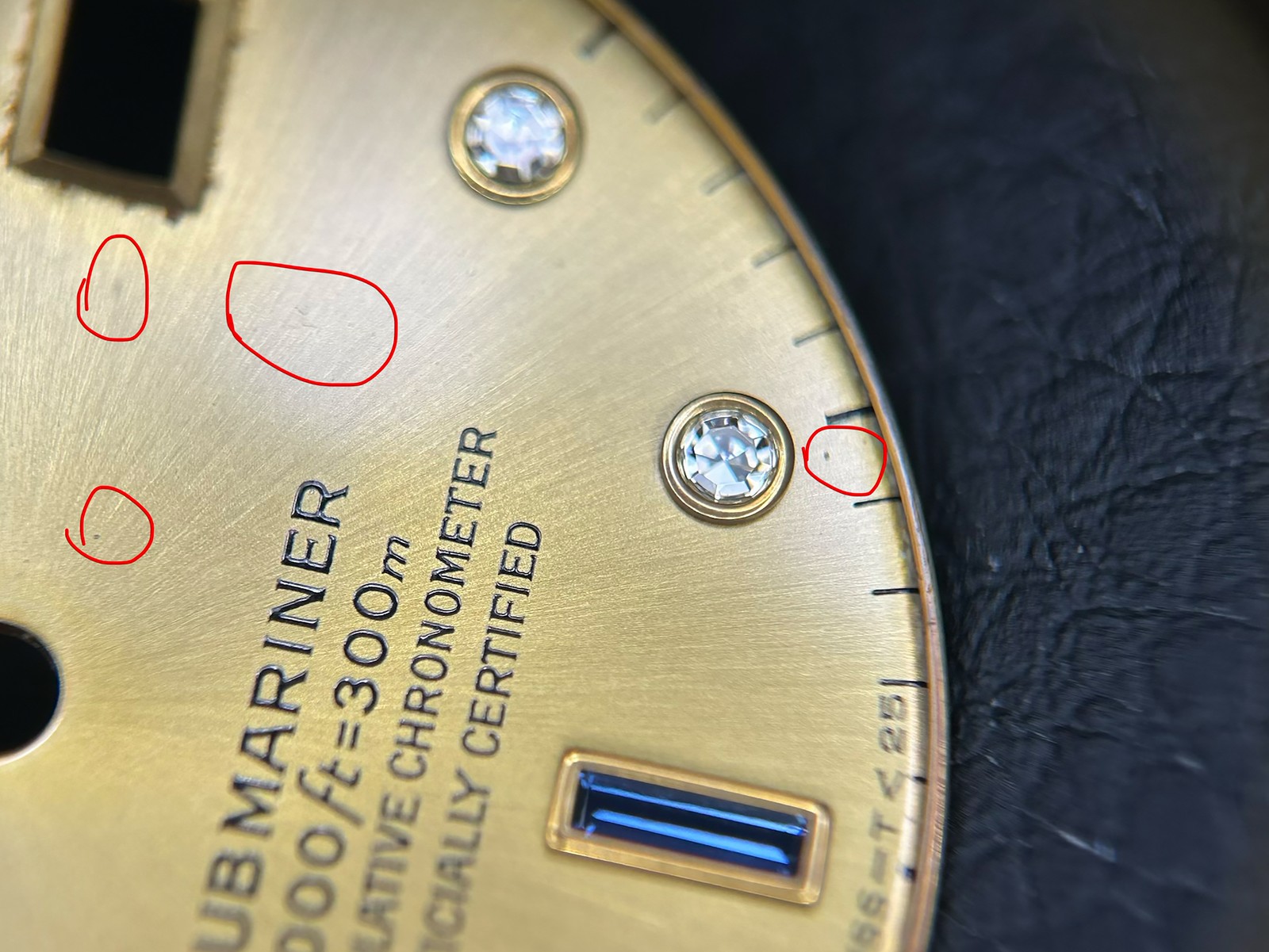 Rolex Submariner T 25 Champagne Serti Dial for model 16613 – 16618 FCD30124
