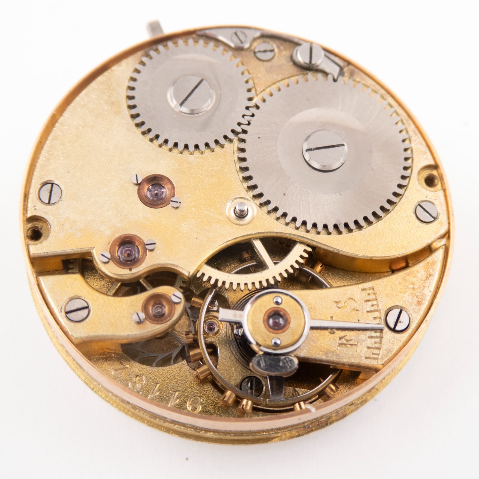 Unsigned IWC Swiss 28.1 x 7.2 mm Antique Pocket Watch Movement, Runs