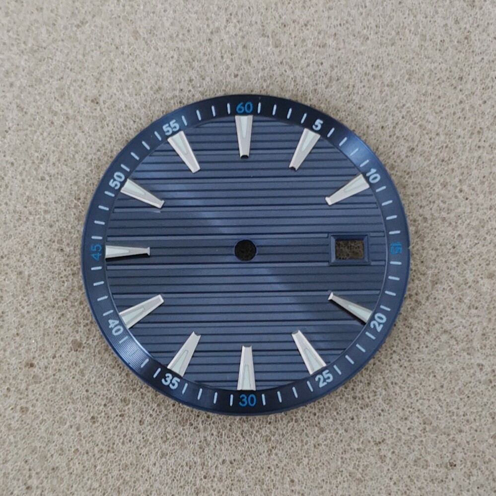 New 33.5mm Luminous Metallic Navy Blue Watch Dial for N35/36