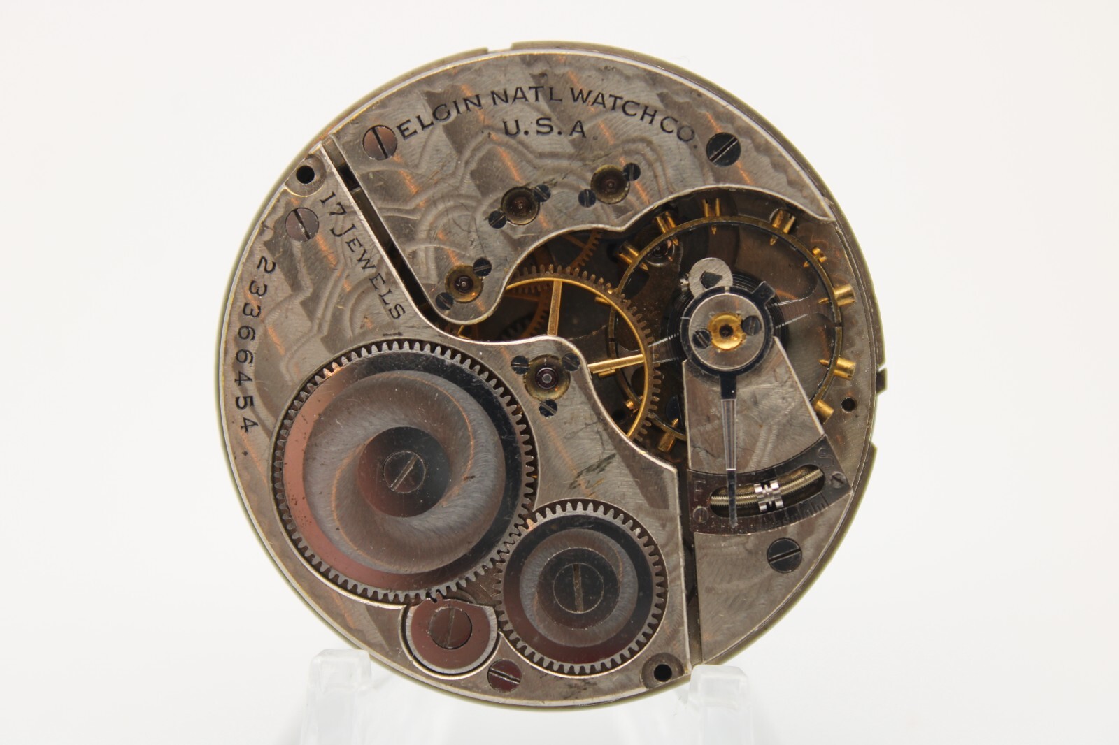 1921 ELGIN POCKET WATCH MOVEMENT 23366454 GRADE 387 16s 17j (QJ2)