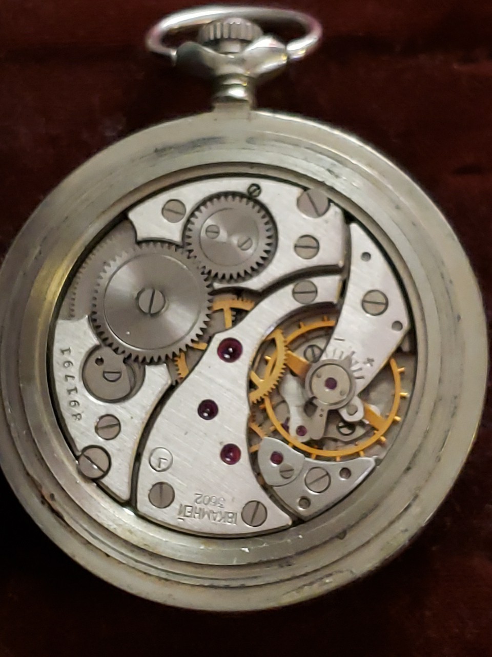 Vintage USSR Molnija Pocket Watch Tale of the Urals Soviet Mechanical For Parts