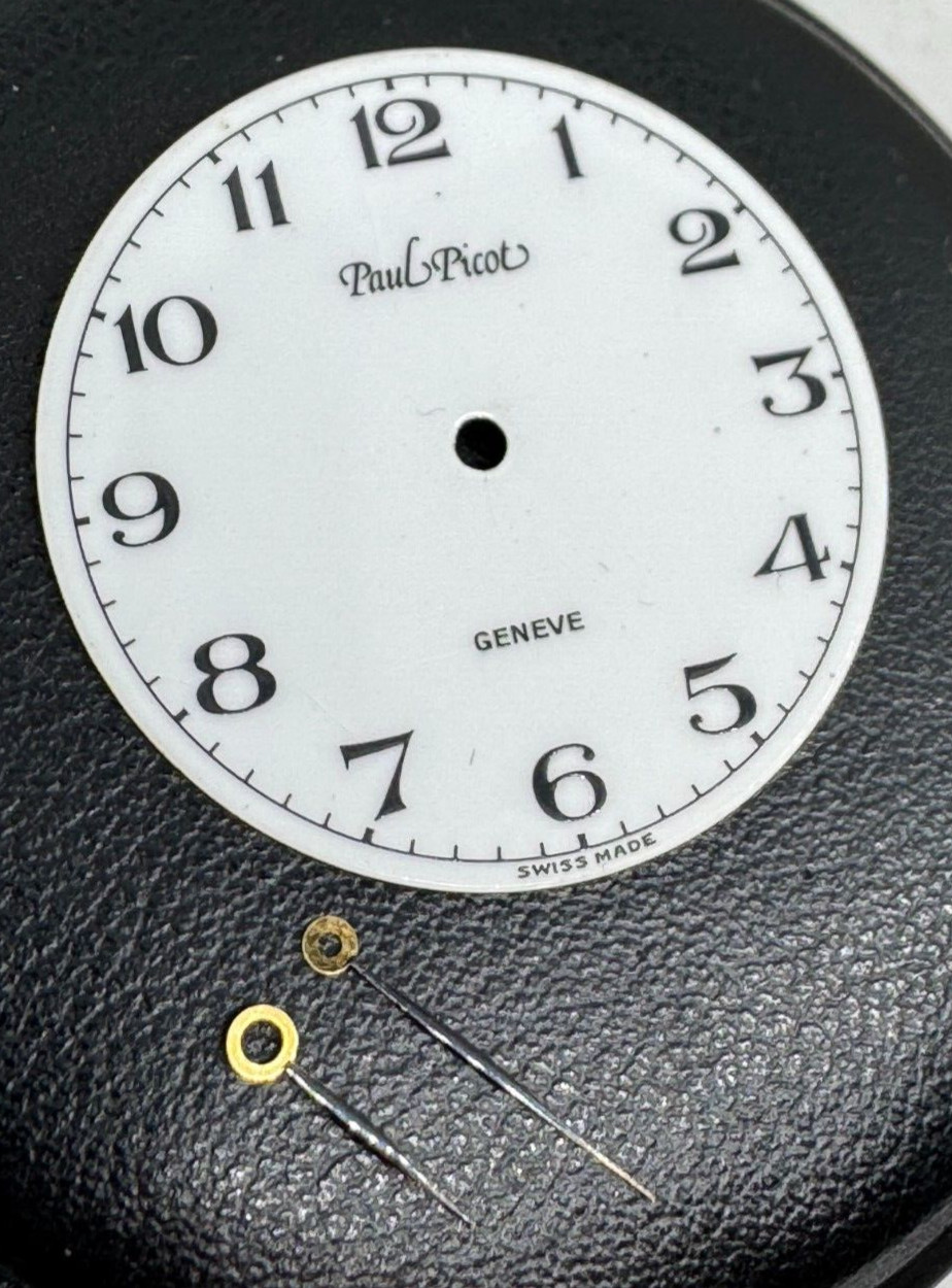Paul Picot dial eta 956…quartz D27.5mm; hands 12.9x9mm black/gold 120/70