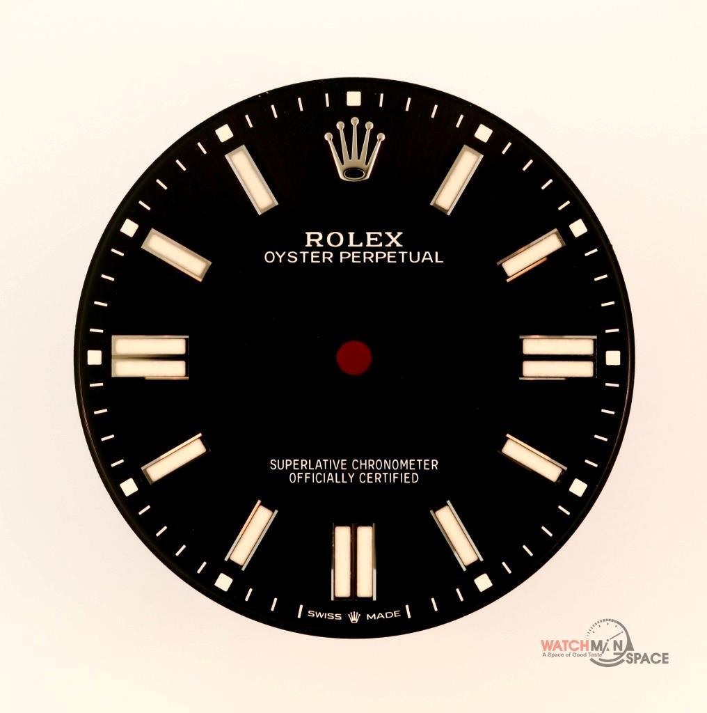 Original Men Rolex Oyster Perpetual 41mm 124300 Gloss Black Index Dial S/S #D40