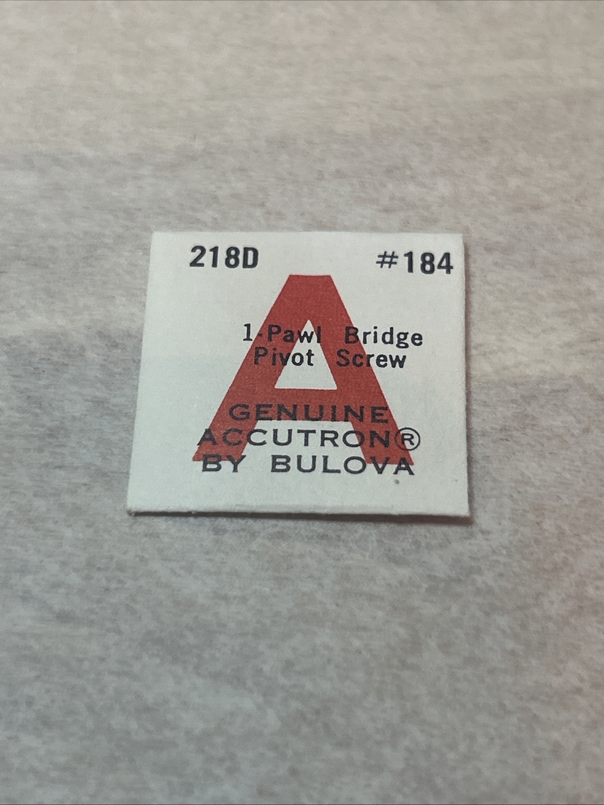 NOS Bulova Accutron 218D Pawl Bridge Pivot Screw Part #184