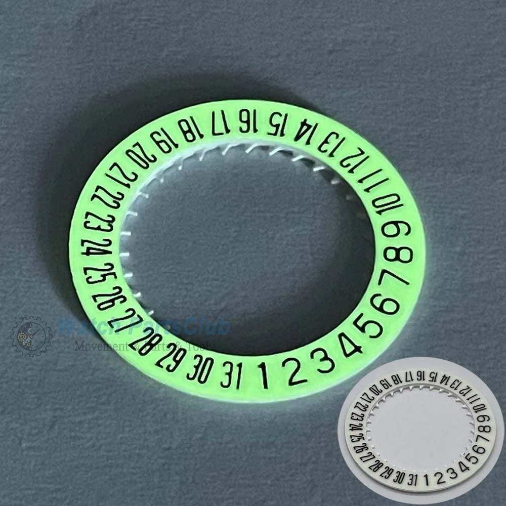 Green&Blue Luminous Datewheel Parts Date At 6 o’clock Fit to NH35A NH34 Movement