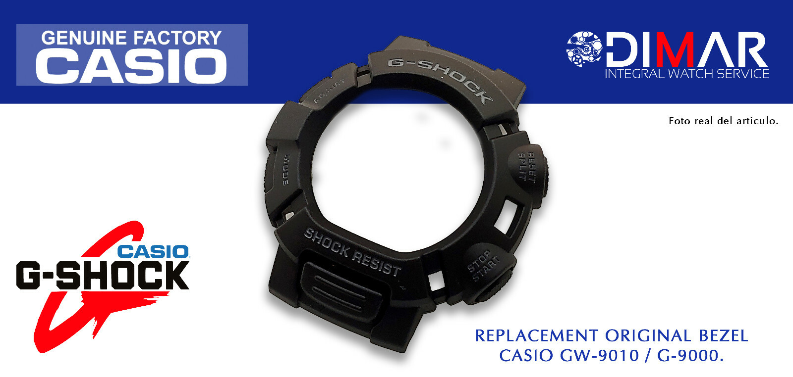 Replacement Vintage Original Bezel. Casio G-Shock GW-9010 / G-9000.