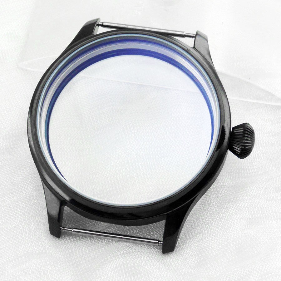 44mm Stainless Steel Watch Case Fit For Seagull ST3600 ETA 6497 6498 Movement F