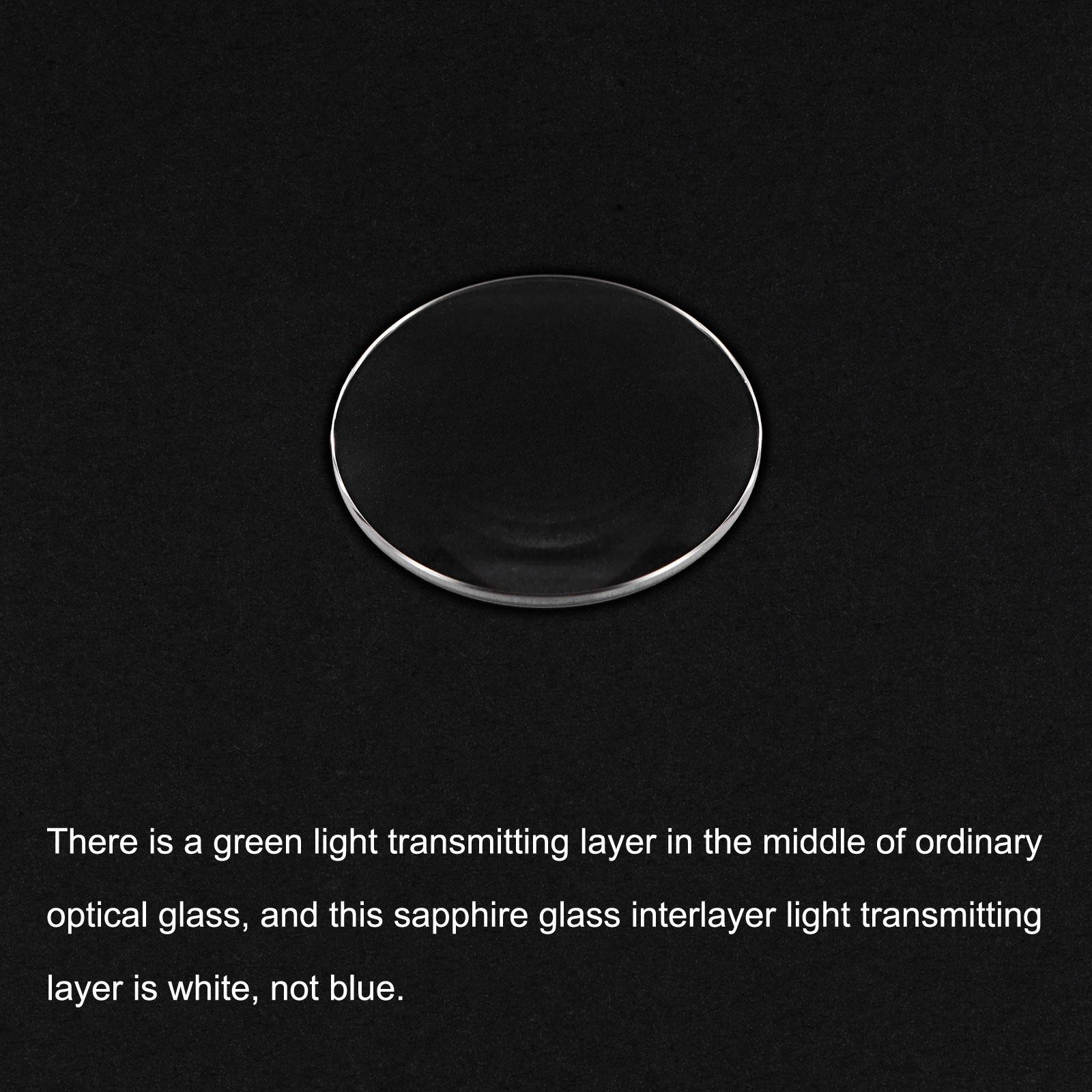 Glass Watch Single Lens Round 27mm Dia 1.3mm Edge Thickness, Transparent