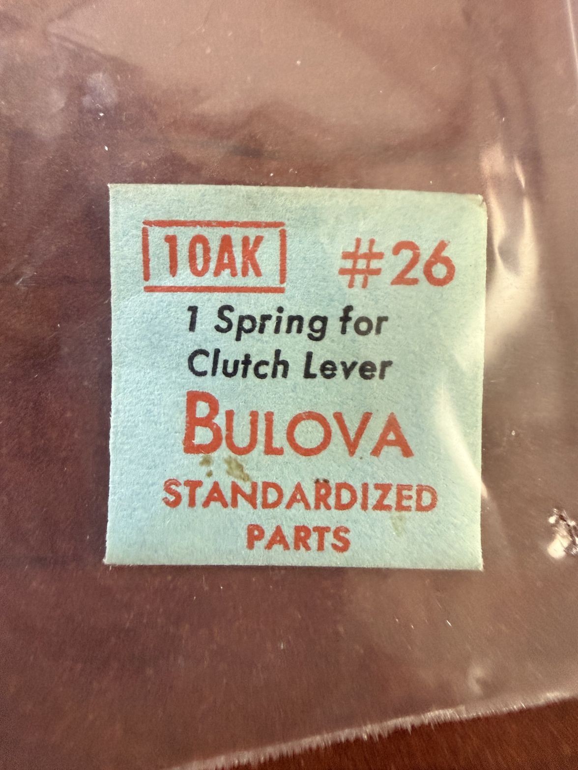 Bulova 10AK Spring For Clutch Lever #26 NOS Genuine Vintage Watch Part NEW