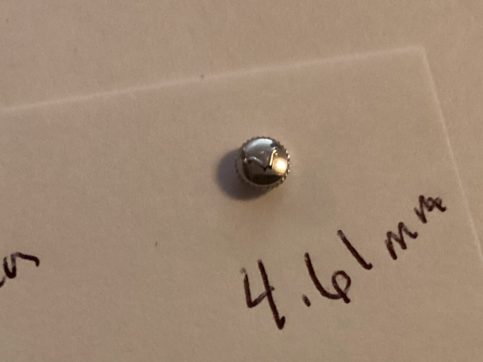Wittnauer 3 white watch crowns 4.4mm to 4.6mm parts