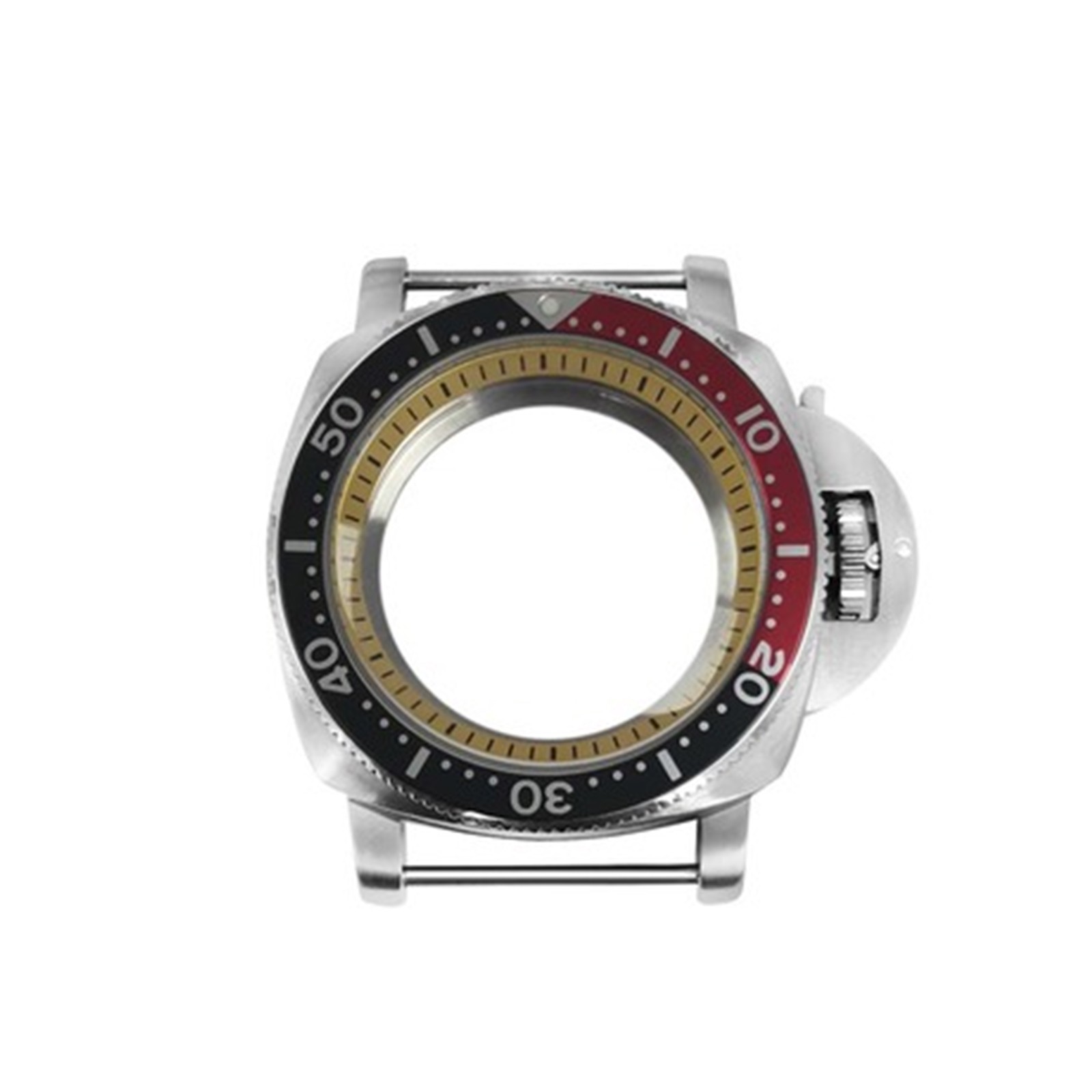 For NH35/NH36/4R/7S Stainless Steel Case Bezel Yellow Inner Ring Watch Case Kit