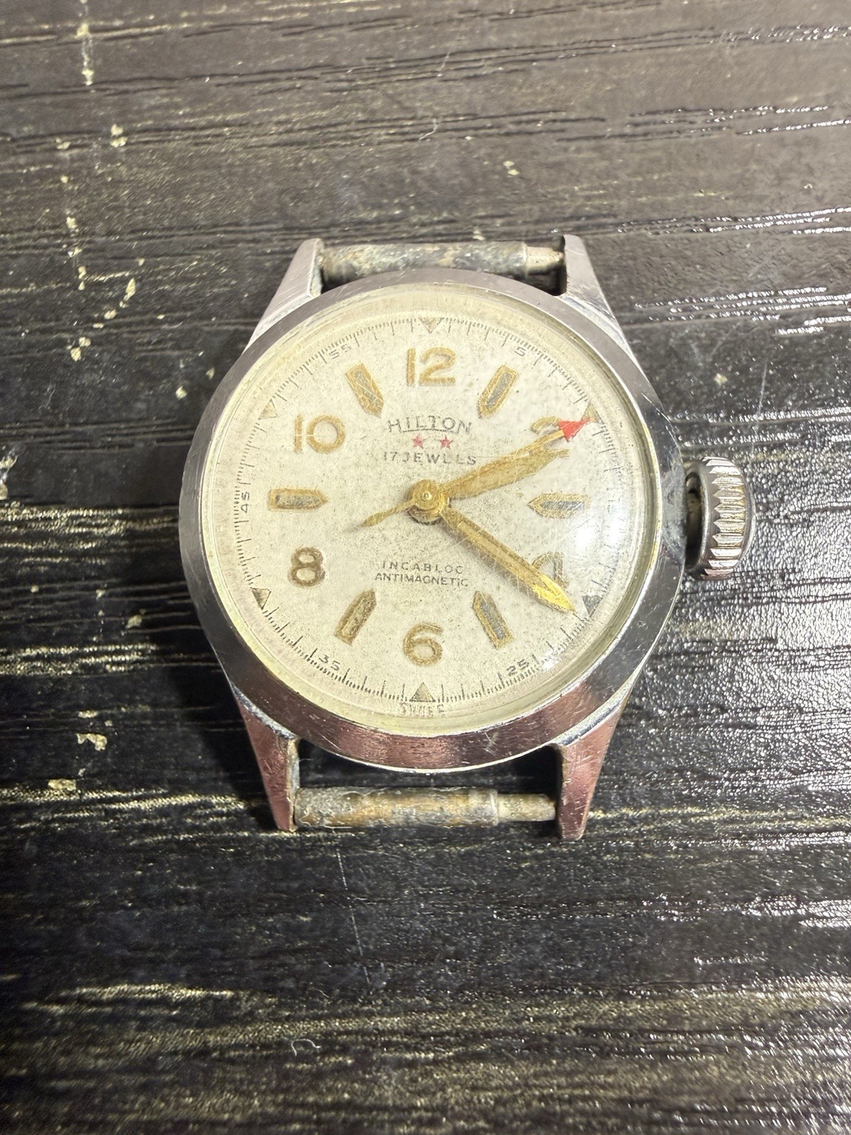 Vintage Hilton 17 Jewels Watch Movement Manual Working