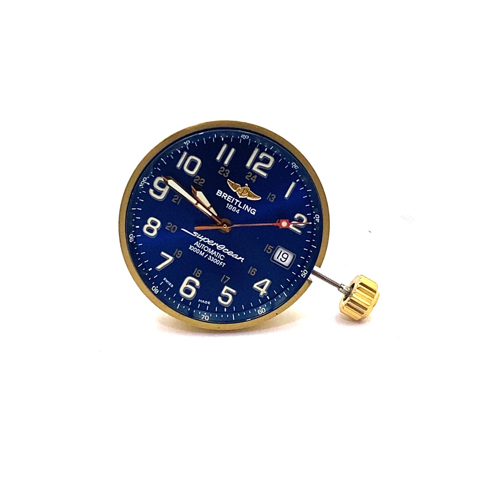 Breitling Superocean Dial Movement Hands and Crown for Gold Watch