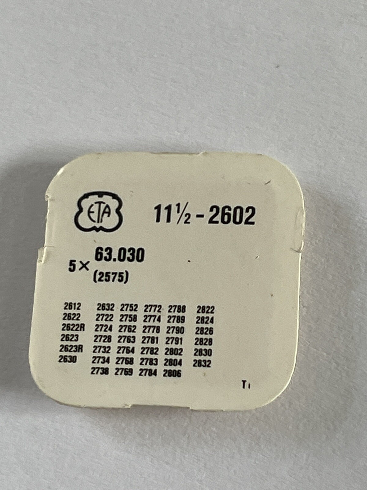 ETA 2602 2572. Ratchet spring