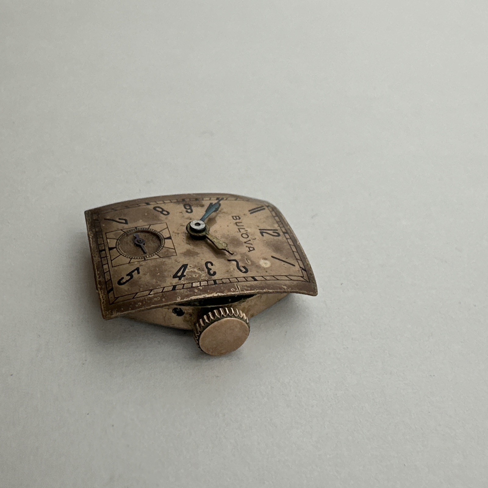 Bulova 8AE Watch Movement 17j W/ Dial & Hands – For Repair