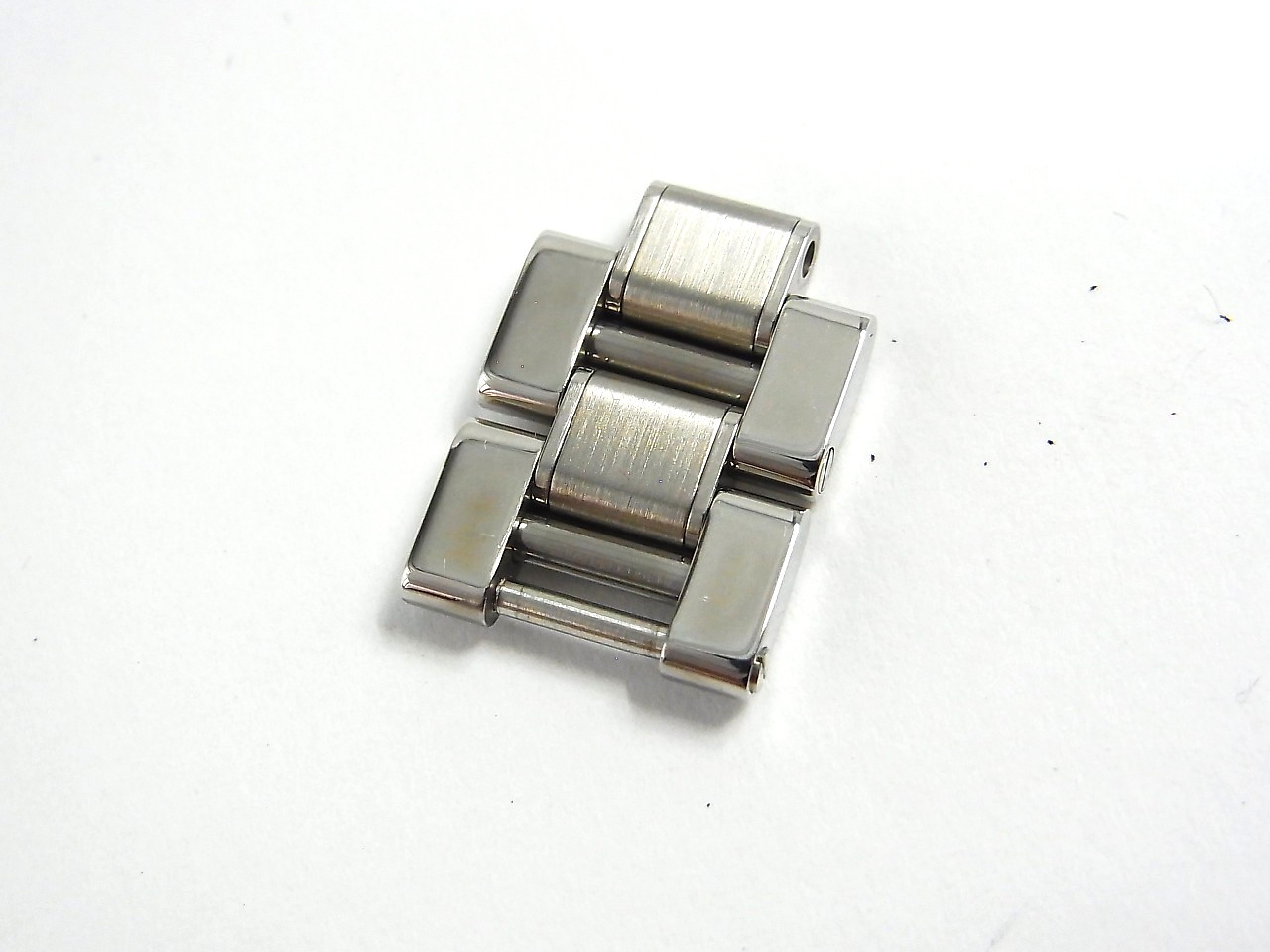 Cartier Must 21 Watch 14mm Genuine SS Link Band Bracelet Parts 2pcs set Mint