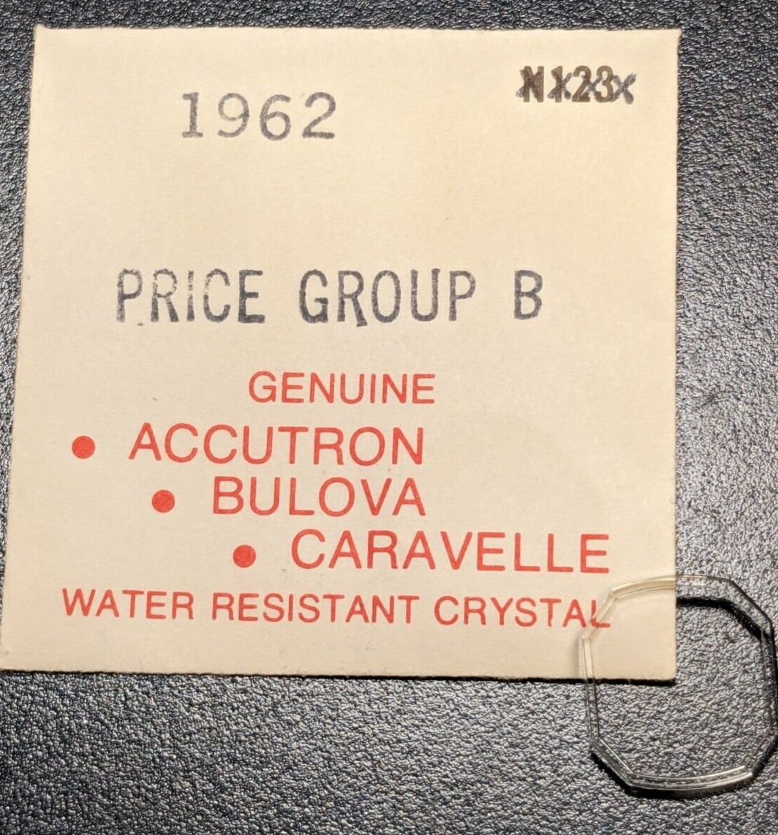 Genuine NEW Bulova Ladies Replacement Watch Crystal Part# 1962