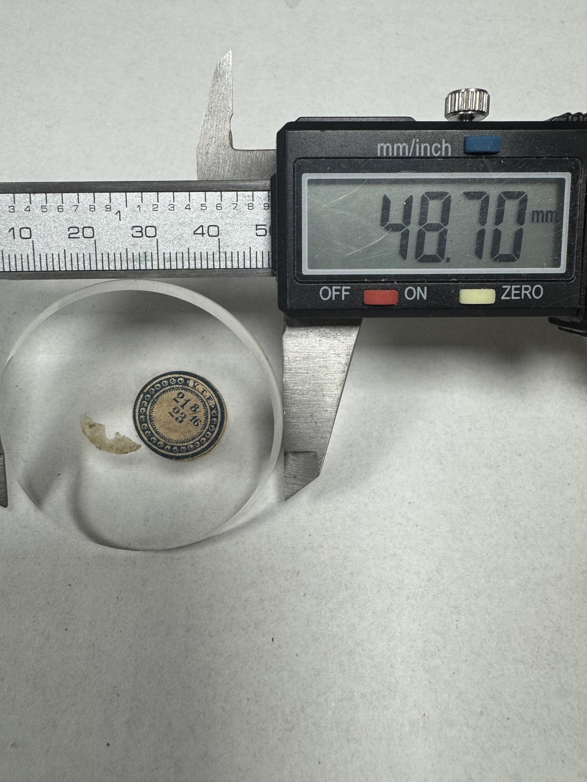 Round Glass Watch Replacement Crystal 21 8/16 23 48.7mm