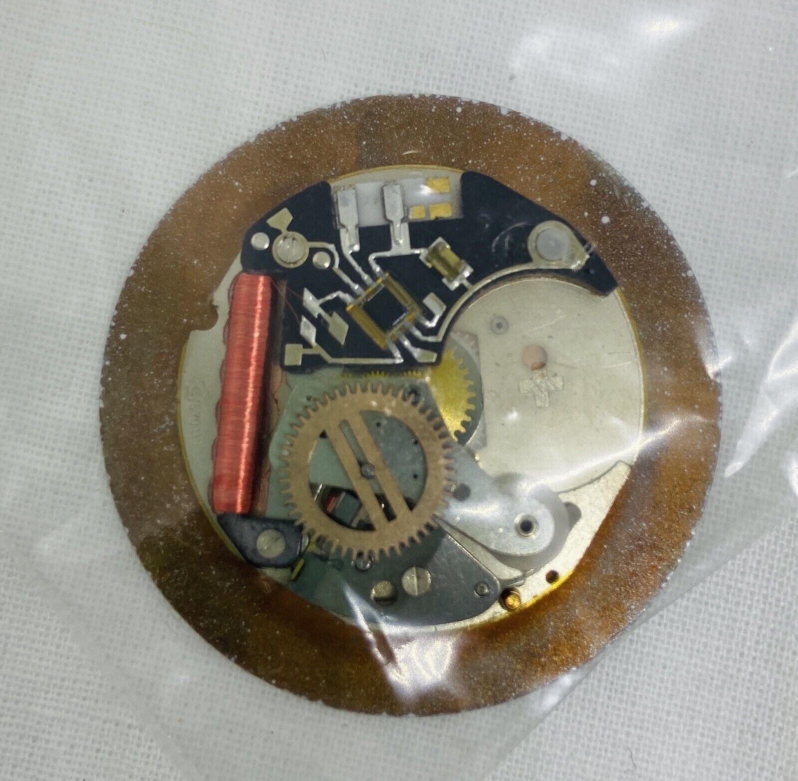 Wakmann Watch Movement Quartz Calendar Parts 870111 36mm Vintage RARE Nice Dial