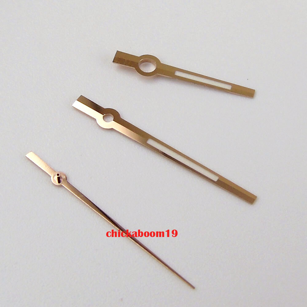 Parts Classic Rose Gold edge White Watch Hands fit NH35 NH36 Movement