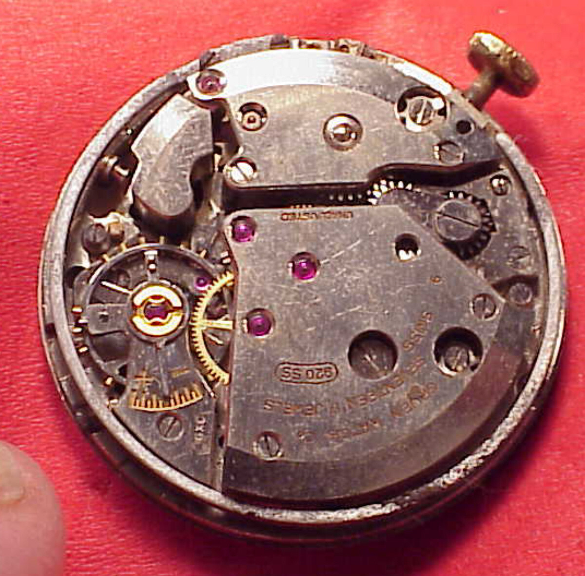 Armbandwecker Gruen 920 SS Duotone Pierce 135 ALARM WRISTWATCH MOVEMENT ONLY
