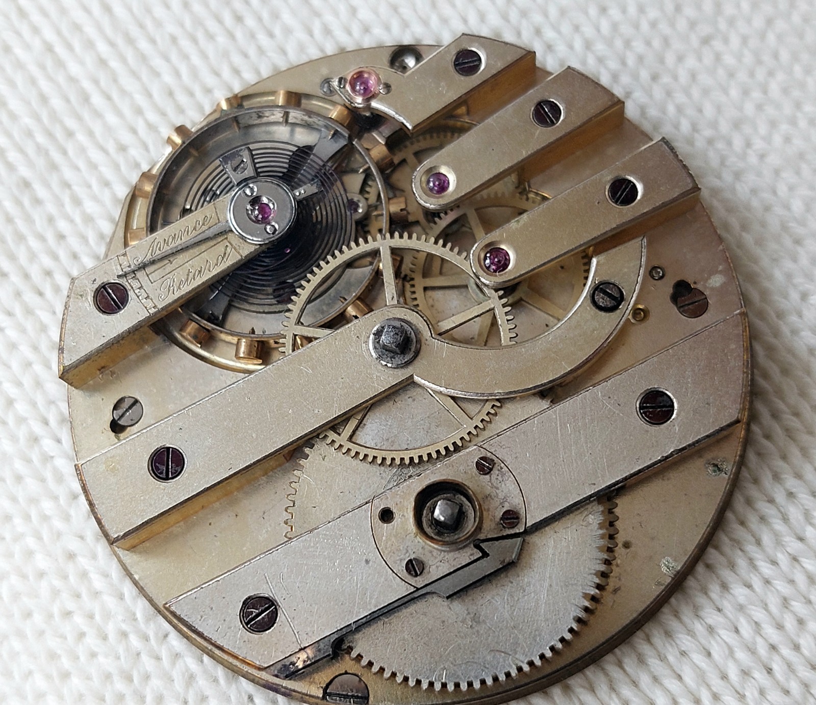 Pocket chronometer movement key winding 1890