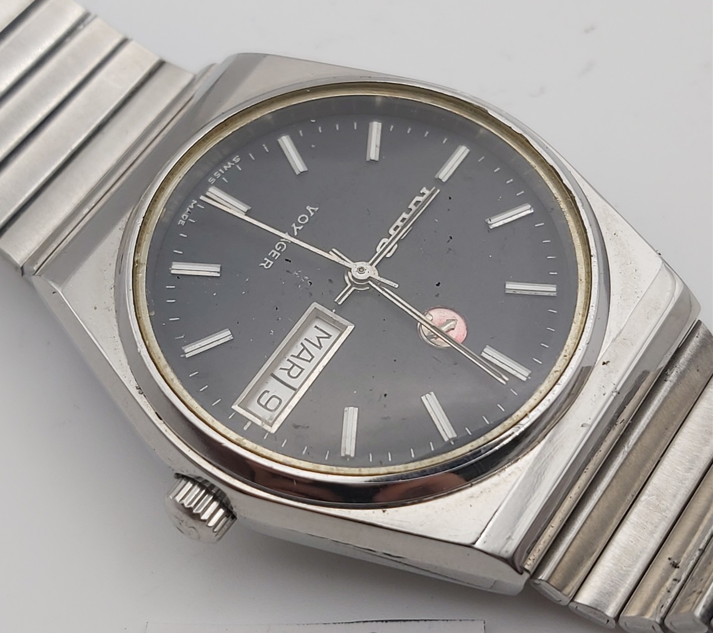 PROJECT TO FIX RADO VOYAGER DAY DATE MENS AUTOMATIC POLISHED SS WATCH 10070